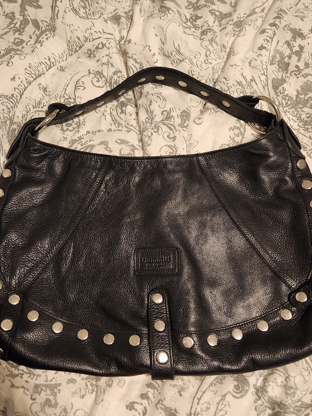 Hammitt Black Leather Studded Shoulder Hobo